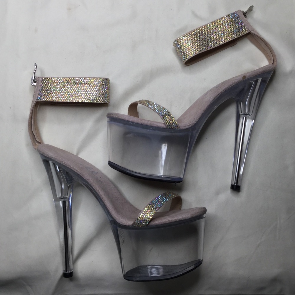 Ellie Anika Rhinestone Platform Stiletto Heels 9